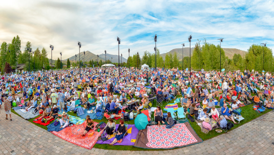 picnickers on the lawn