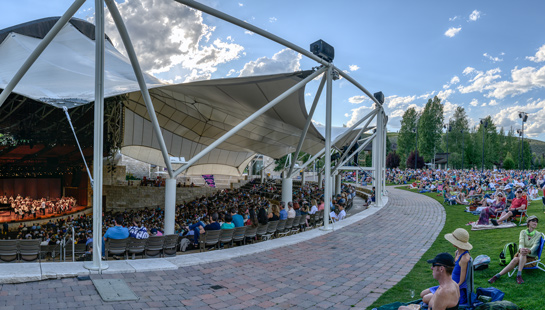 lawn and pavilion seating