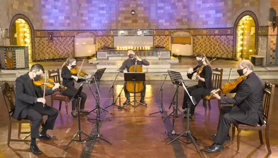 Quintet performing