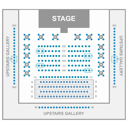 Seating map for Winter Season concerts
